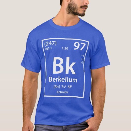 T-shirt Élément Berkelium (blanc) (Devant)