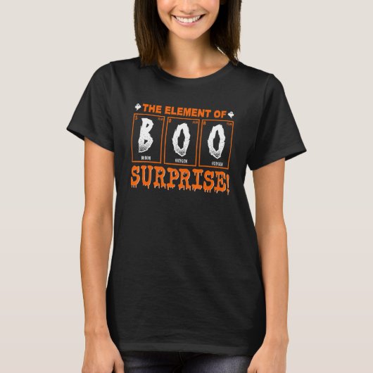 T-shirt Élément Boo De Surprise Chimie Professeur De Scien (Devant)