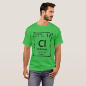 T-shirt Élément chloré (noir) (Devant entier)