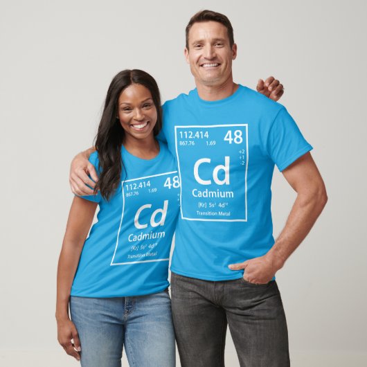 T-shirt Élément de cadmium (blanc) (Unisexe)