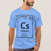 T-shirt Élément de césium (noir) (Devant)
