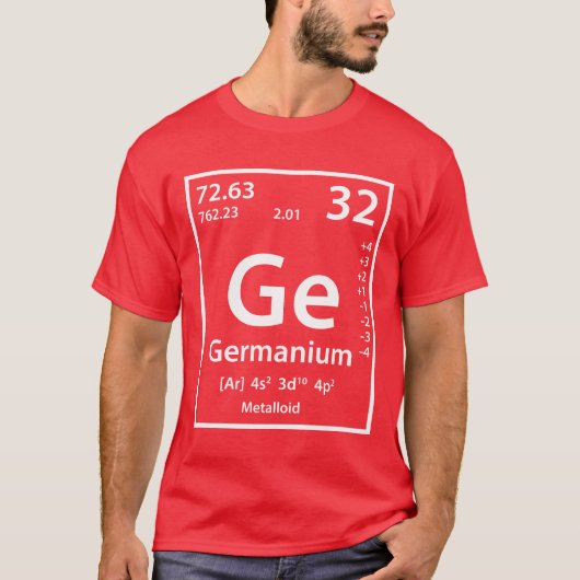 T-shirt Élément de germanium (blanc) (Devant)