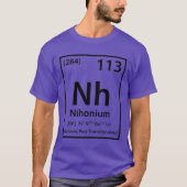 T-shirt Élément de nihonium (noir) (Devant)