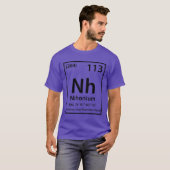 T-shirt Élément de nihonium (noir) (Devant entier)