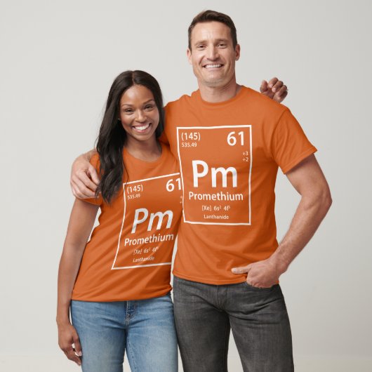 T-shirt Élément de prométhium (blanc) (Unisexe)