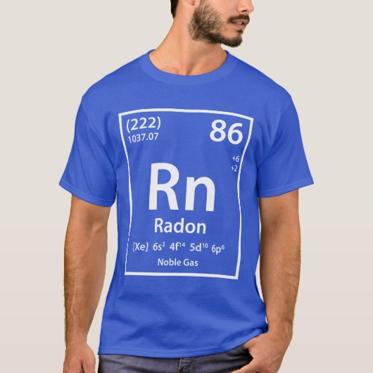 T-shirt Élément de radon (blanc) (Devant)