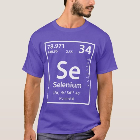 T-shirt Élément de sélénium (blanc) (Devant)