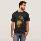 T-shirt Élément de sensibilisation à l'aquarelle d'autisme (Devant entier)
