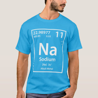 T-shirt Élément de sodium (blanc)