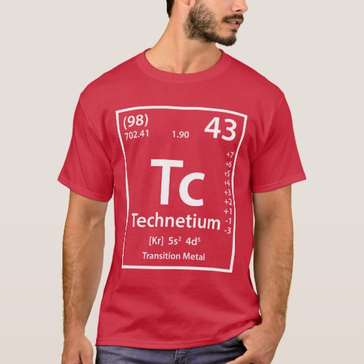 T-shirt Élément de technétium (blanc) (Devant)