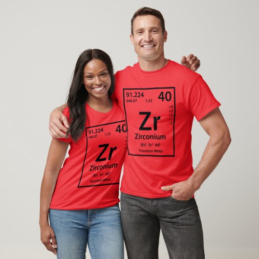 T-shirt Élément de zirconium (noir) (Unisexe)