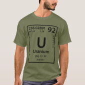 T-shirt élément d'uranium (noir) (Devant)