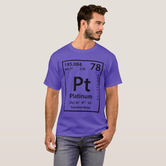 T-shirt élément en platine (noir) (Devant entier)