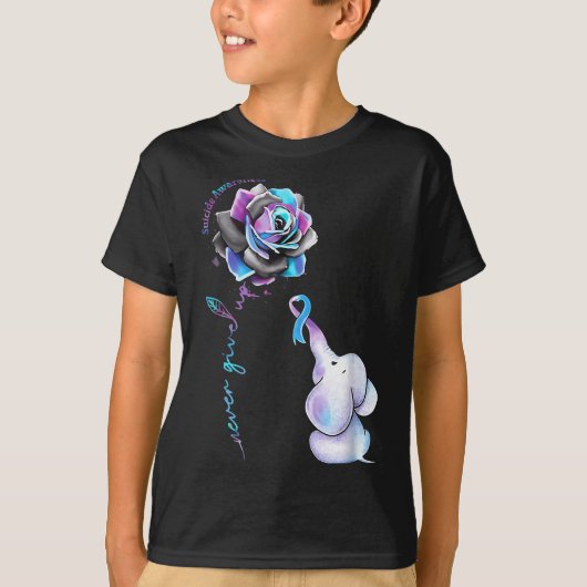 T-shirt Élément Floral Élément pour le Mois de la Sensibil (Devant)