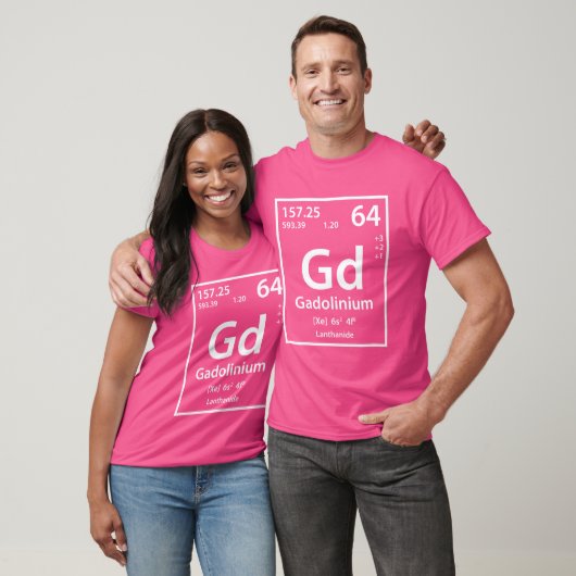 T-shirt élément Gadolinium (blanc) (Unisexe)