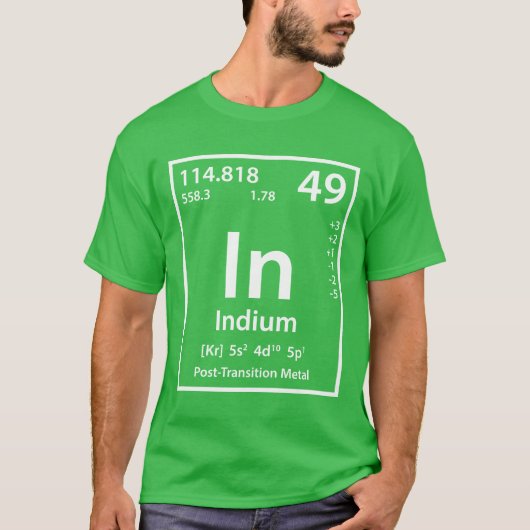 T-shirt Élément indium (blanc) (Devant)