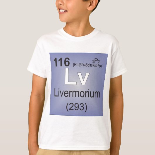 T-shirt Élément individuel de Livermorium - Tableau (Devant)