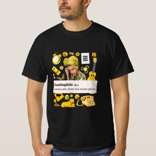 T-SHIRT ÉLÉMENT JAUNE XANTHOPHILE JAUNE AMOUR JAUNE (Devant)