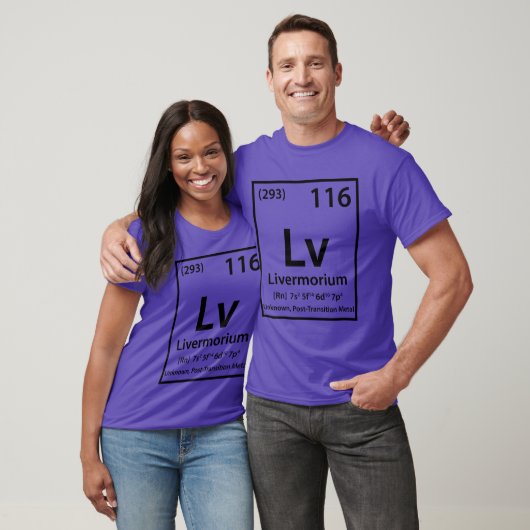 T-shirt Élément Livermorium (noir) (Unisexe)