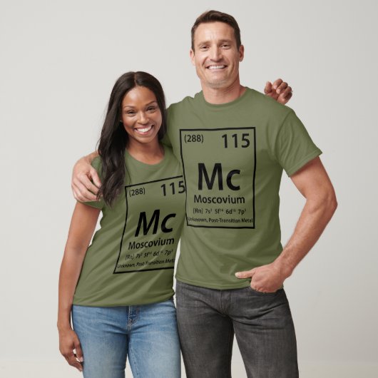T-shirt Élément Moscovium (noir) (Unisexe)