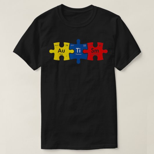 T-shirt Élément périodique Sensibilisation sur l'autisme d (Design devant)