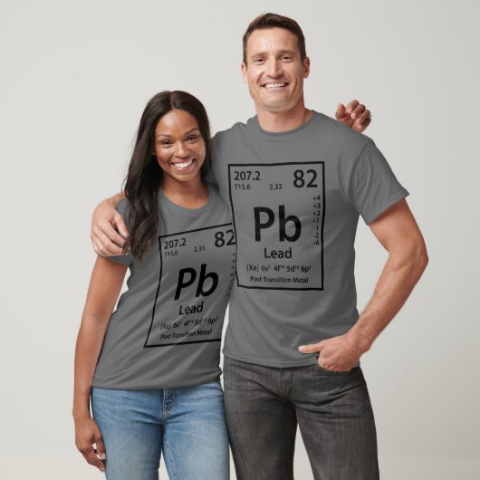 T-shirt élément plomb (noir) (Unisexe)