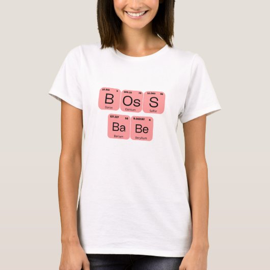 T-shirt Élément Tablo périodique Babe Boss (Devant)