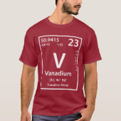 T-shirt Élément vanadium (blanc) (Devant)