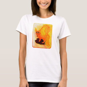 T-shirt élémentaire d'imaginaire d'art de chat d