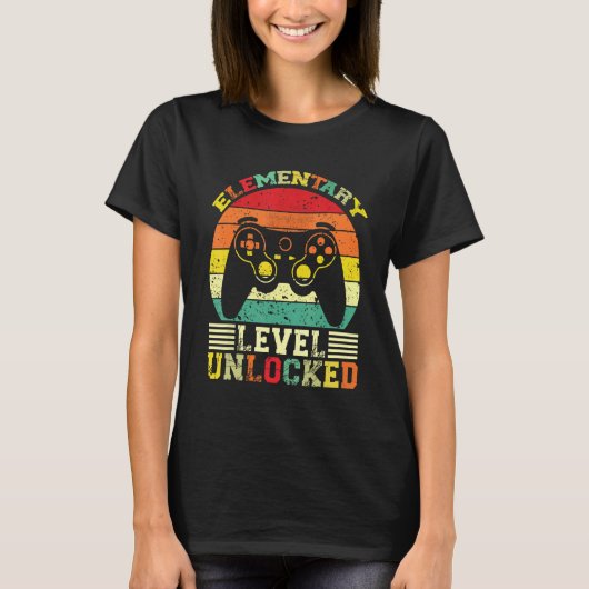 T-shirt Elementary Level Unlocked Video Gamer Back to Scho (Devant)