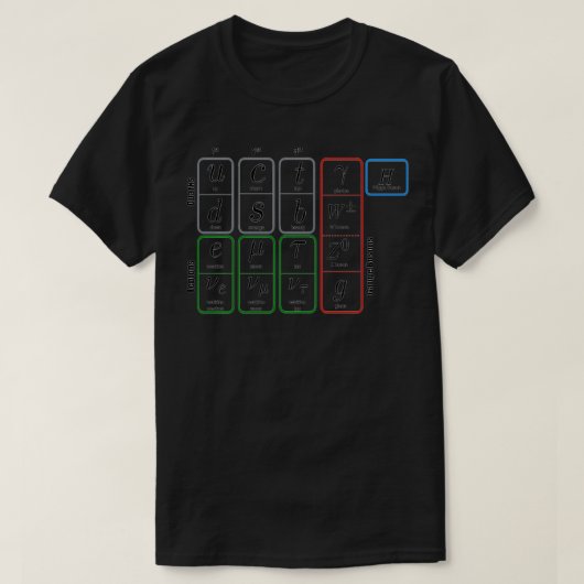 T-shirt Elementary Particles Standard Model Higgs Boson Ph (Design devant)