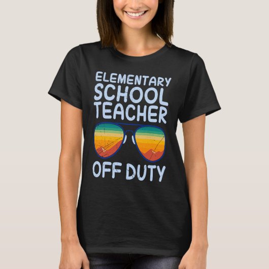 T-shirt Elementary school class teacher off duty teacher   (Devant)