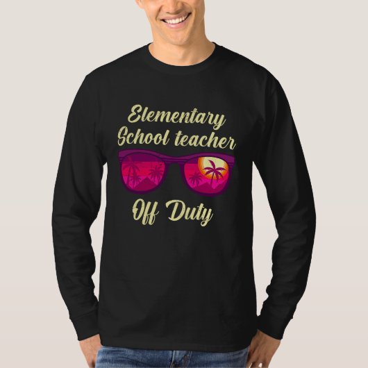 T-shirt Elementary school class teacher off duty teacher (Devant)