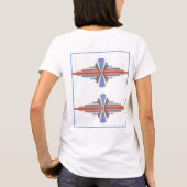 T-shirt Éléments Art déco en or rose & bleu (Dos)