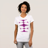 T-shirt Éléments Art déco en rose profond (Devant entier)