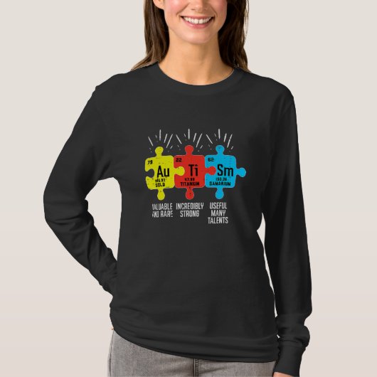 T-shirt Éléments autistes Tableau périodique Sensibilisati (Devant)