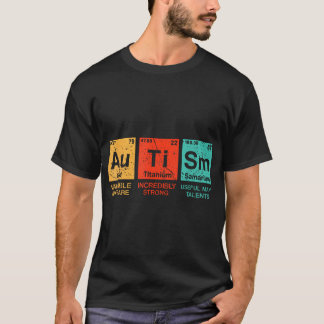 T-shirt Éléments autistes Tableau périodique Sensibilisati