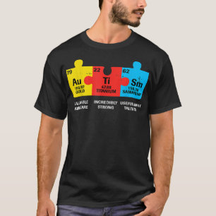 T-shirt Éléments autistes Tableau périodique Sensibilisati