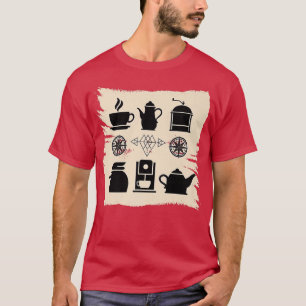 T-shirt Éléments café Barista Café Café Café Foodie Café