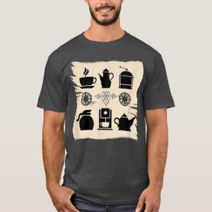 T-shirt Éléments café Barista Café Café Café Foodie Café