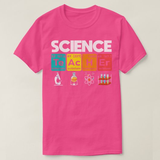 T-shirt Éléments de l'enseignant scientifique (Design devant)