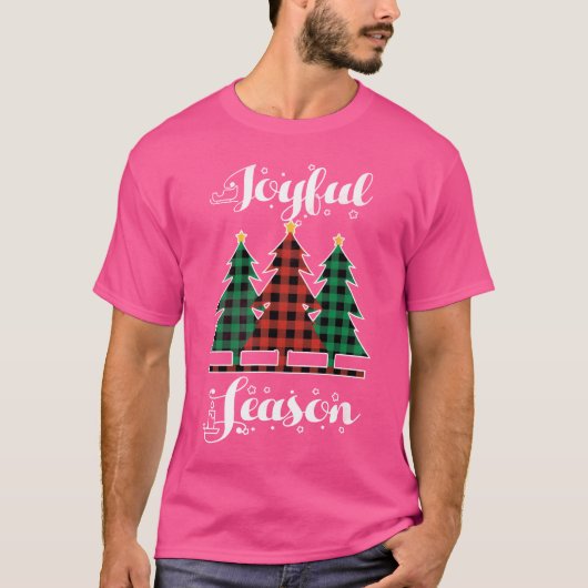 T-shirt Éléments de Noël Joyeuse saison Joyeuse Joyeuse No (Devant)