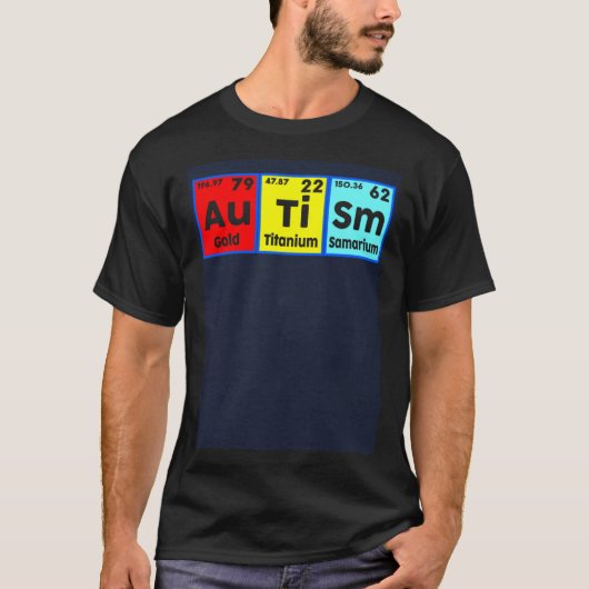 T-shirt Éléments de sensibilisation à l'autisme Tableau pé (Devant)