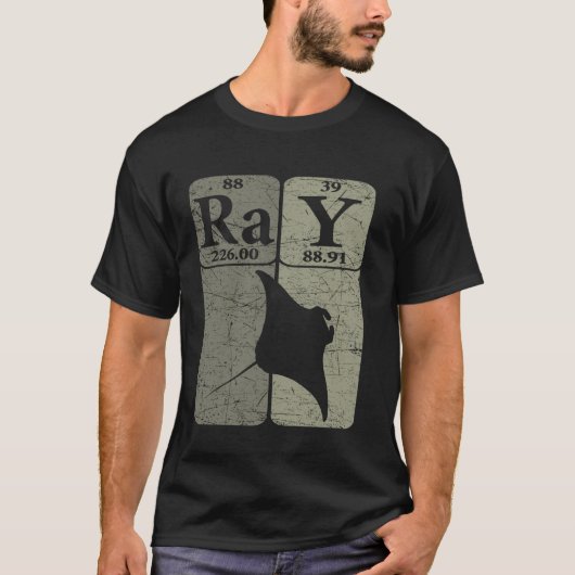 T-shirt Éléments de tableau périodique de raie manta paste (Devant)