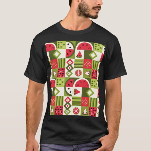 T-shirt Éléments décoratifs de pastèque Art (Devant)