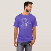 T-shirt Éléments d'écouteurs vintages (Devant entier)