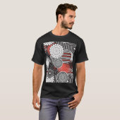 T-shirt Éléments d'illustration Abstraite Vintage graphiqu (Devant entier)