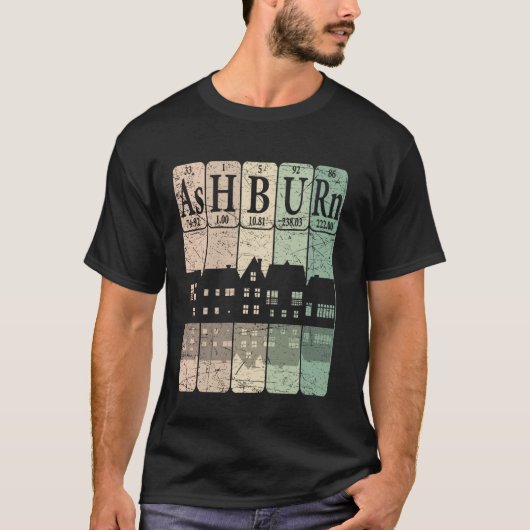 T-shirt Éléments du tableau périodique d'Ashburn Ashburn V (Devant)