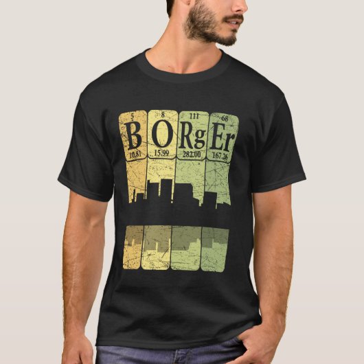 T-shirt Éléments du tableau périodique de Borger Borger Te (Devant)