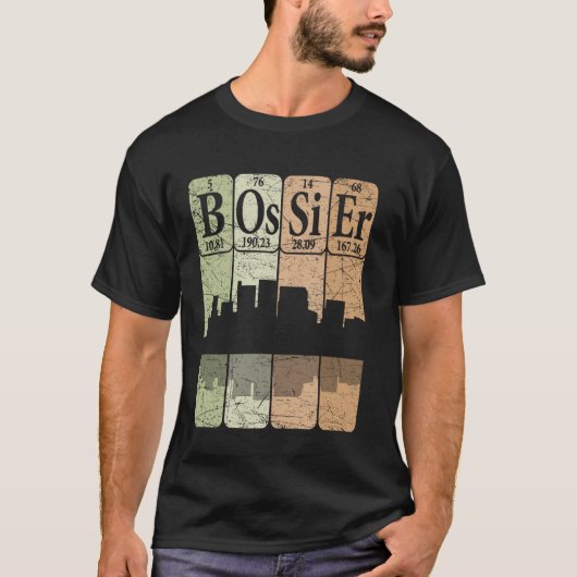 T-shirt Éléments du tableau périodique de Bossier Bossier (Devant)